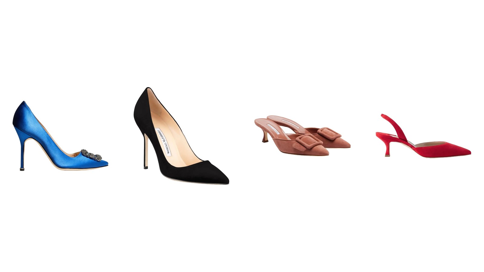 Manolo Blahnik: The Hangisi, BB, Maysale and Carolyne, and How Each One Fits