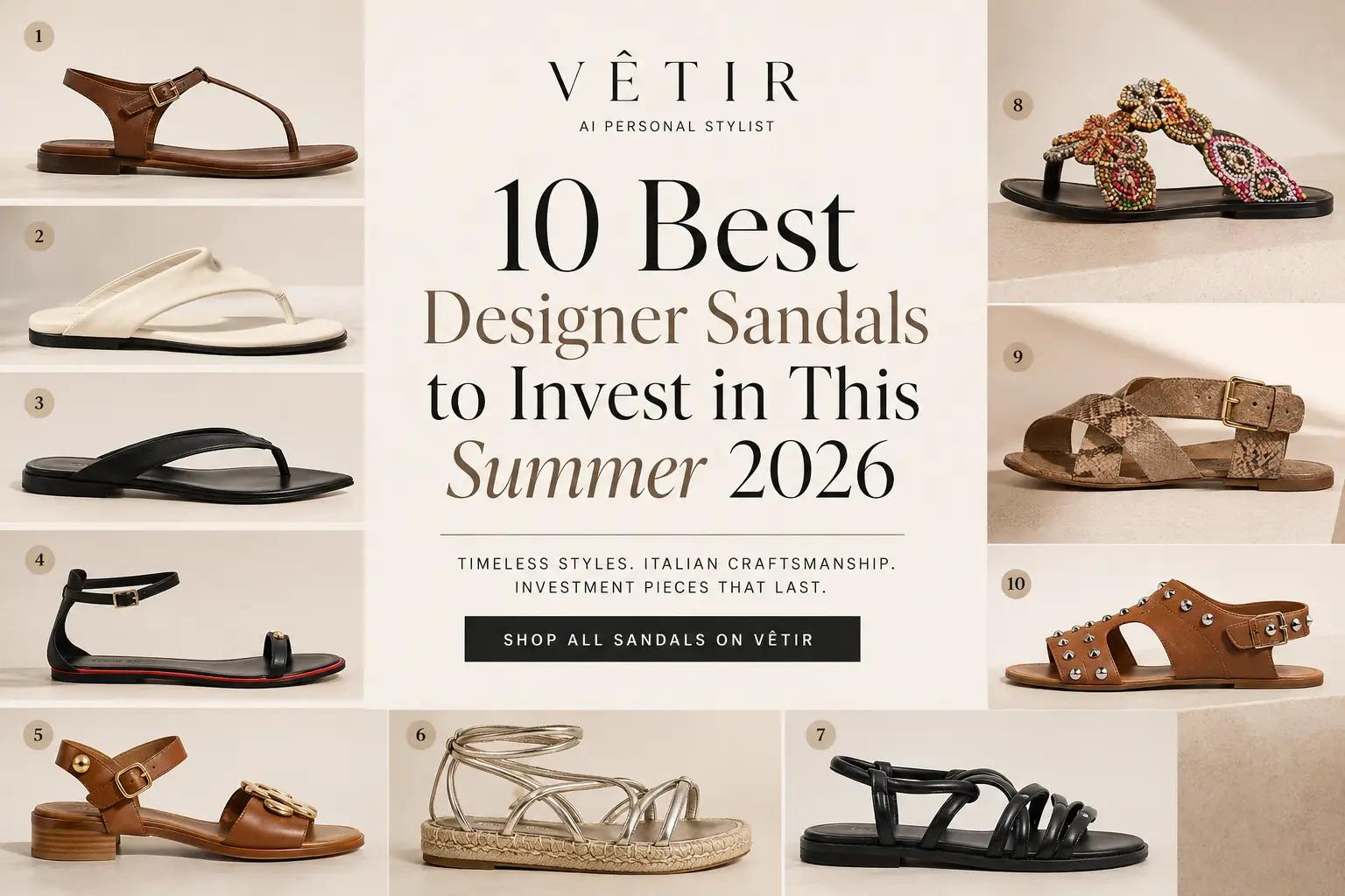 10 Best Designer Sandals to Invest in This Summer 2026