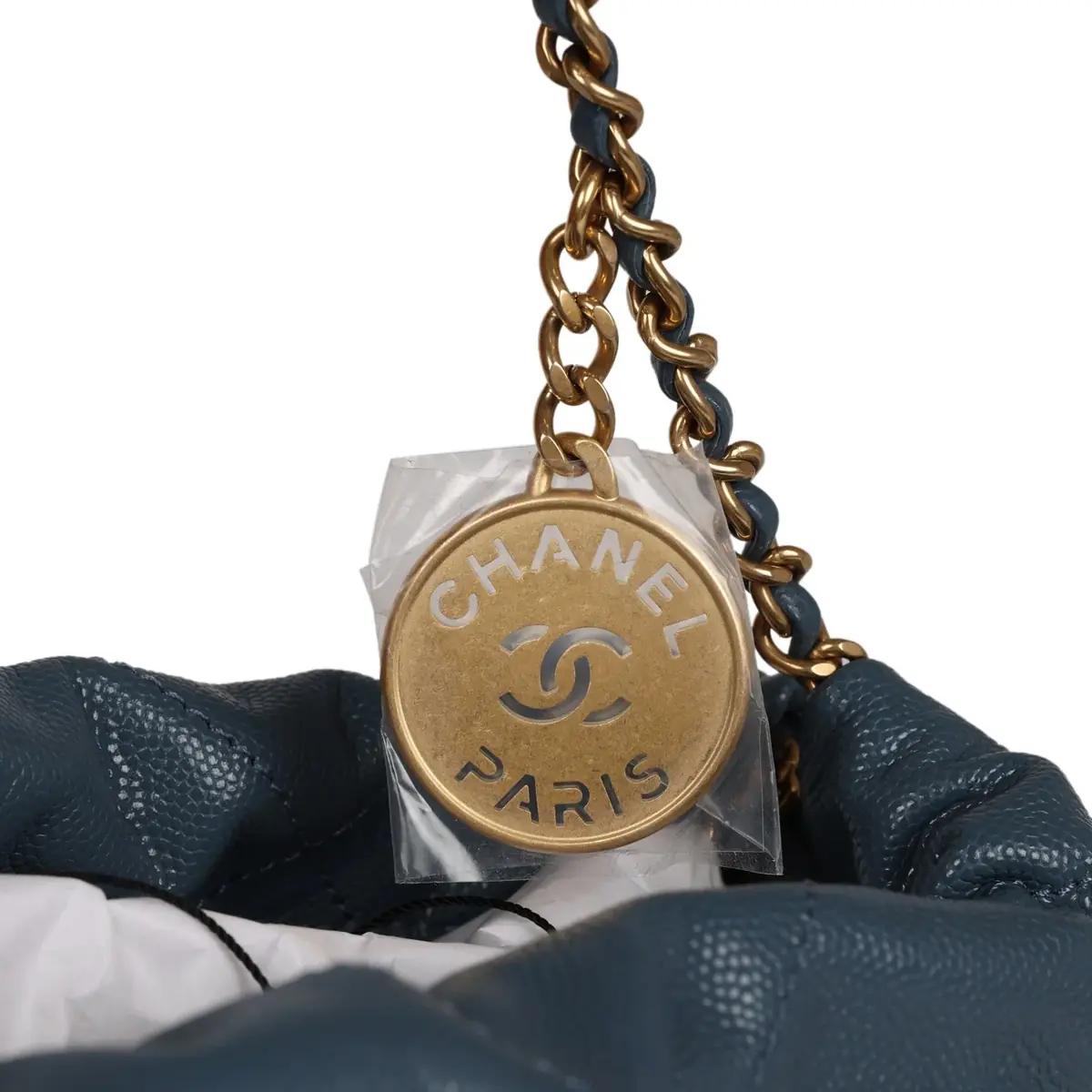 Chanel Chanel Mini 22 Bag Blue Caviar Gold Hardware | Thumbnail 8 Chanel Chanel Mini 22 Bag Blue Caviar Gold Hardware | Thumbnail 8