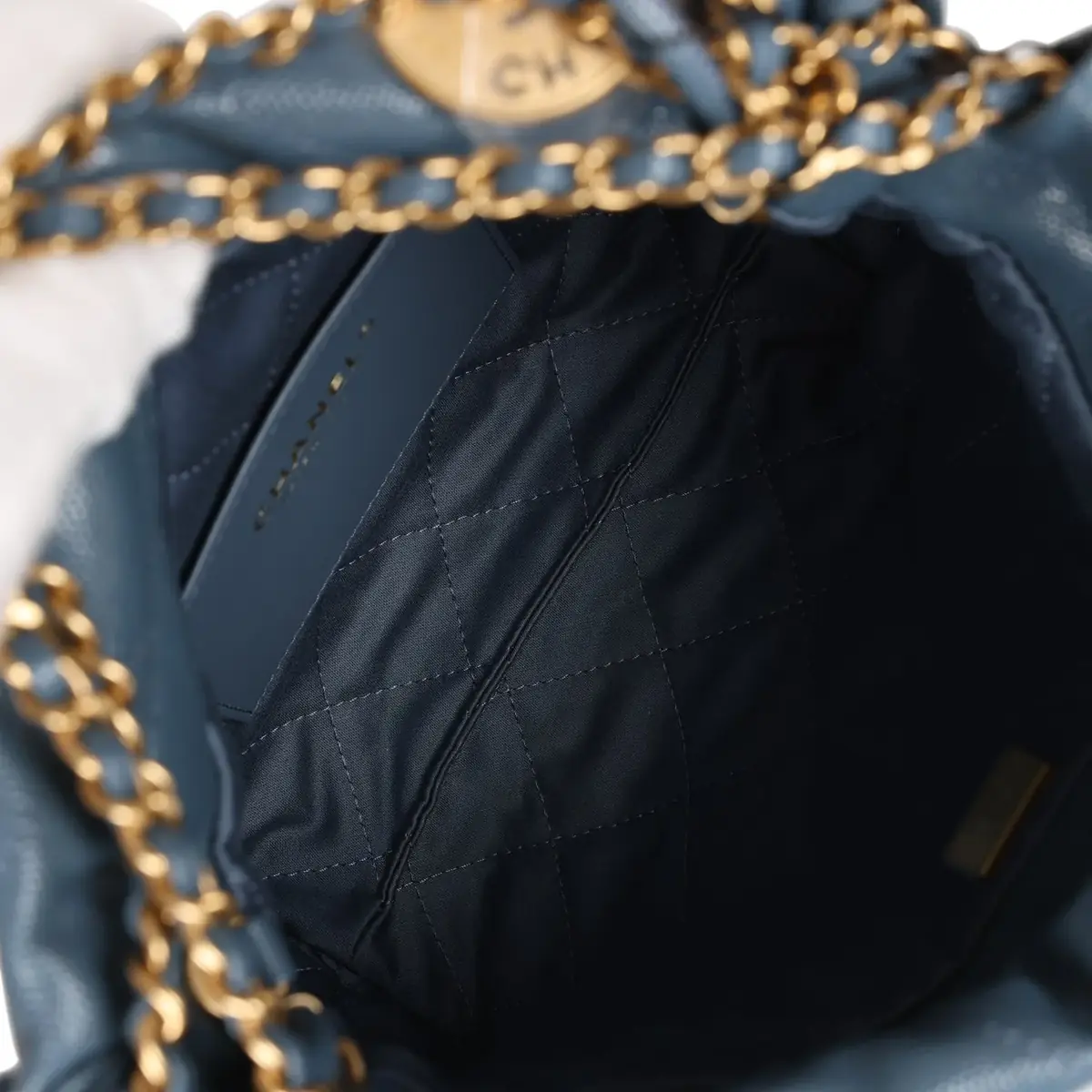 Chanel Chanel Mini 22 Bag Blue Caviar Gold Hardware | Thumbnail 9 Chanel Chanel Mini 22 Bag Blue Caviar Gold Hardware | Thumbnail 9
