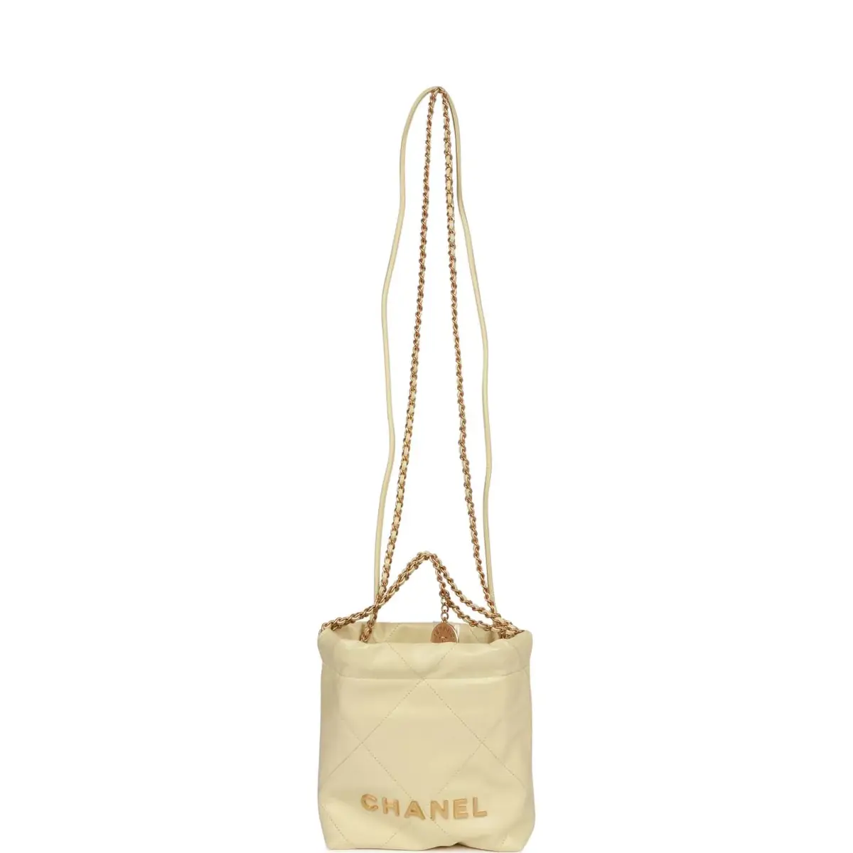 Chanel Chanel Mini 22 Bag Yellow Calfskin Gold Hardware | Thumbnail 6 Chanel Chanel Mini 22 Bag Yellow Calfskin Gold Hardware | Thumbnail 6