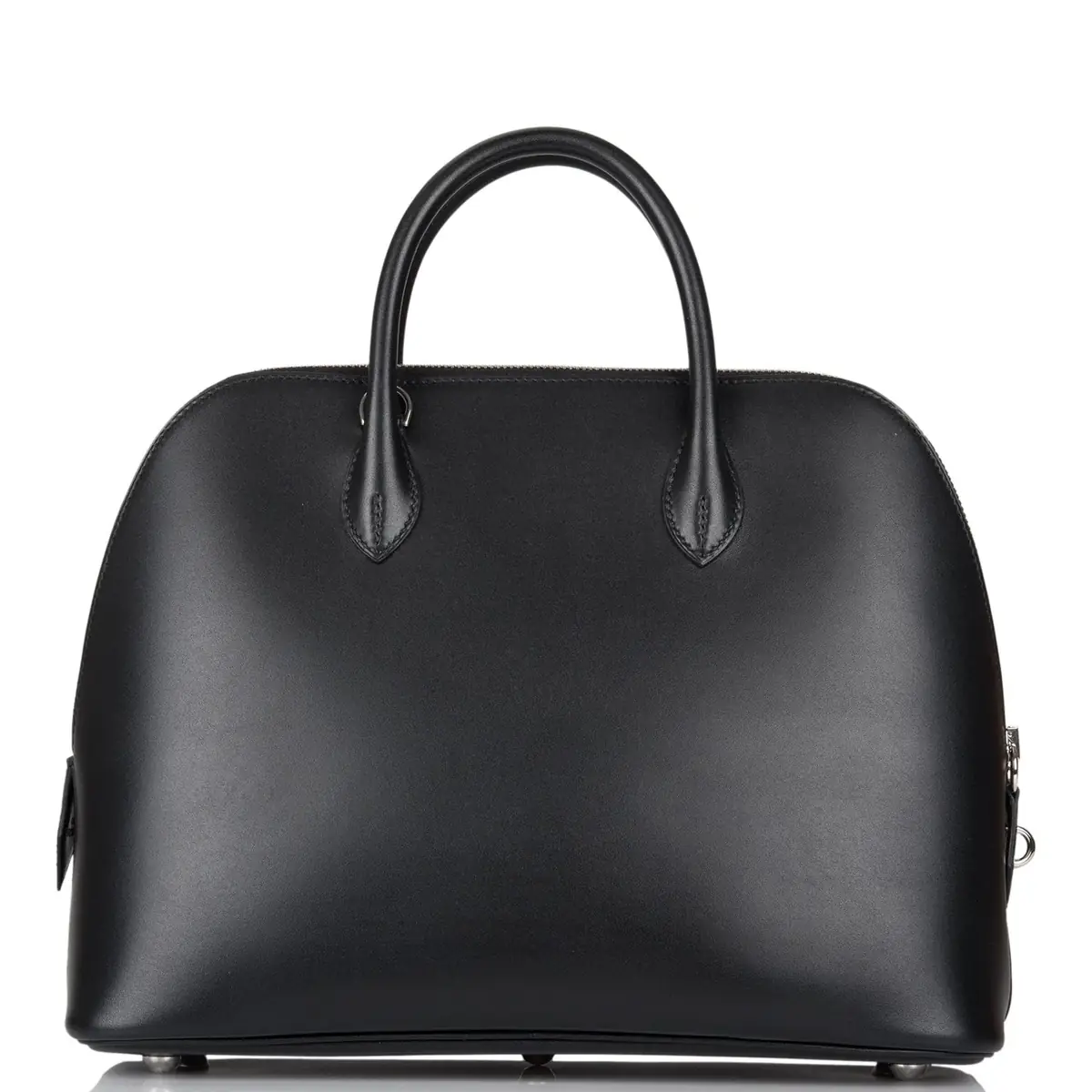 HERMÈS Hermes Black Tadelakt Smile 1923 Bolide 30cm Palladium Hardware | Thumbnail 4