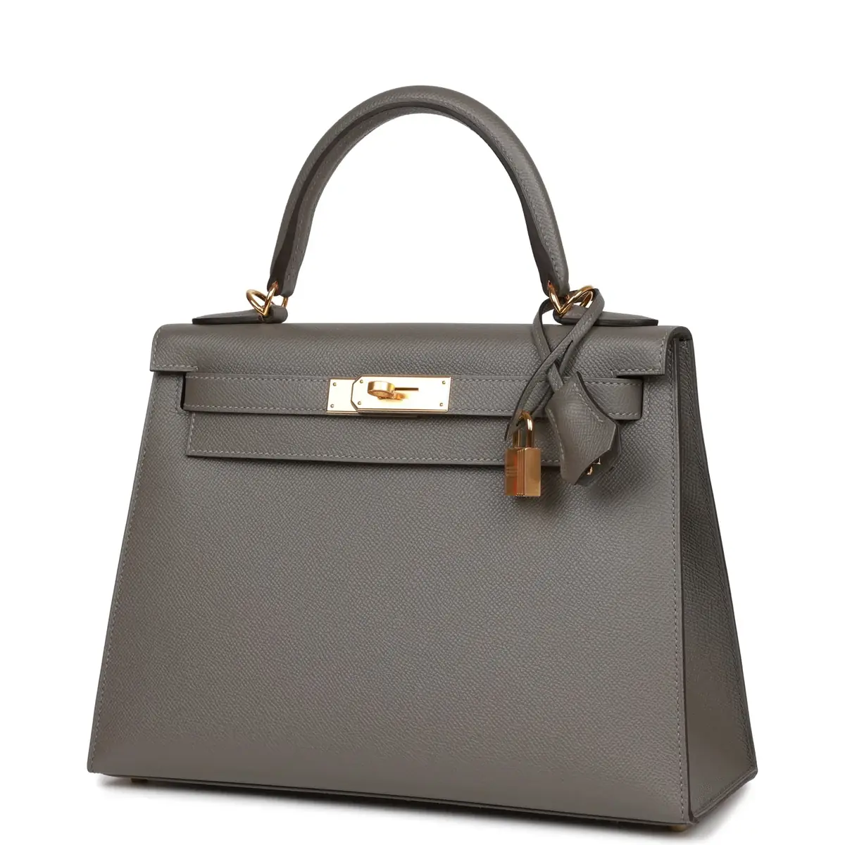 HERMÈS Hermes Kelly Sellier 28 Gris Meyer Epsom Gold Hardware | Thumbnail 5 HERMÈS Hermes Kelly Sellier 28 Gris Meyer Epsom Gold Hardware | Thumbnail 5