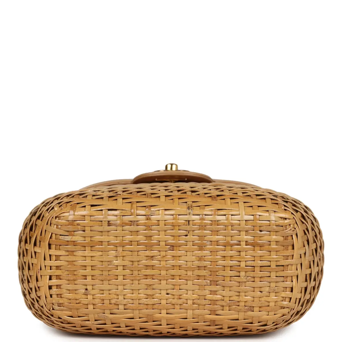Chanel Vintage Chanel Basket Bag Beige Lambskin and Rattan Wicker Gold Hardware | Thumbnail 6 Chanel Vintage Chanel Basket Bag Beige Lambskin and Rattan Wicker Gold Hardware | Thumbnail 6