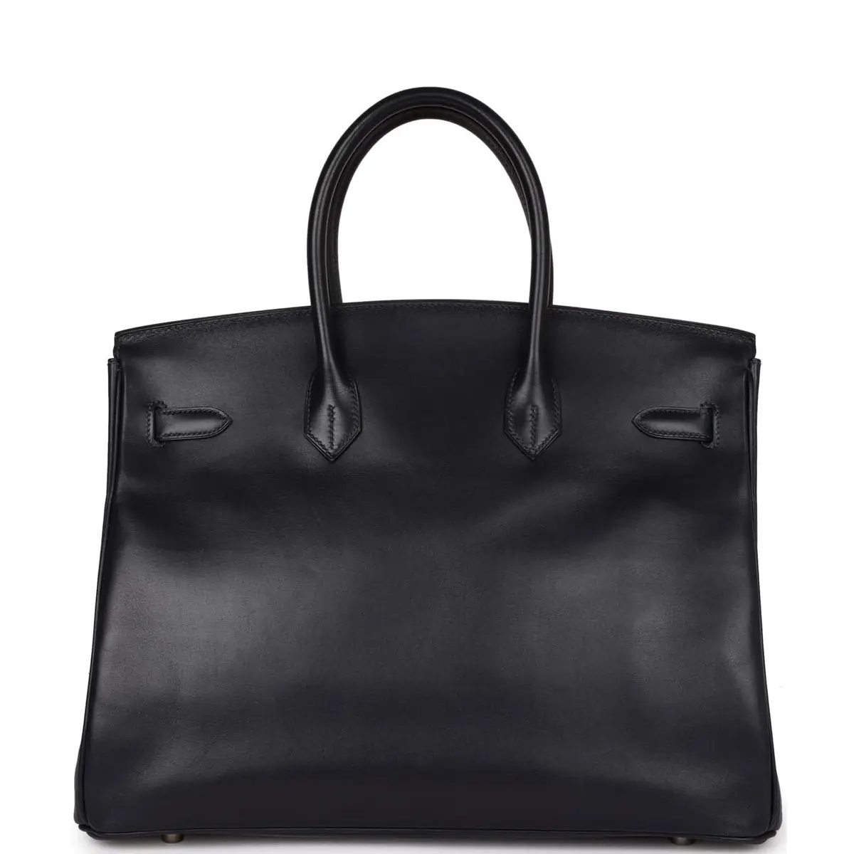 HERMÈS Vintage Hermes Birkin 35 Bleu Navy Box Palladium Hardware | Thumbnail 4 HERMÈS Vintage Hermes Birkin 35 Bleu Navy Box Palladium Hardware | Thumbnail 4