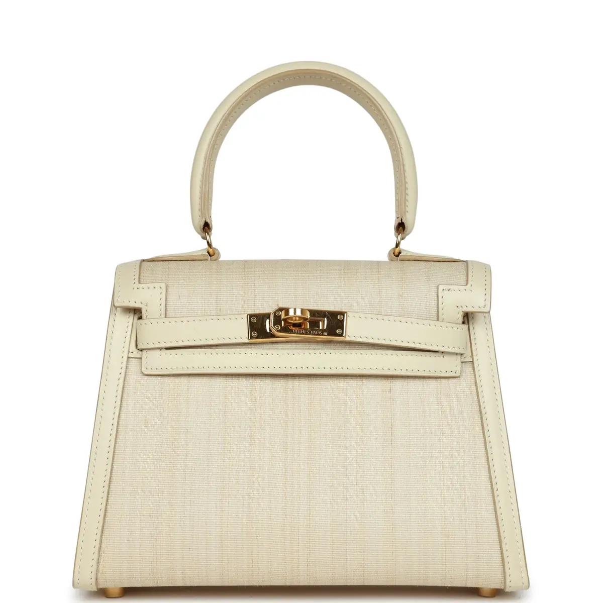 HERMÈS Vintage Hermes Kelly Sellier 20 Parchemin Crinoline and Box Gold Hardware | Thumbnail 2