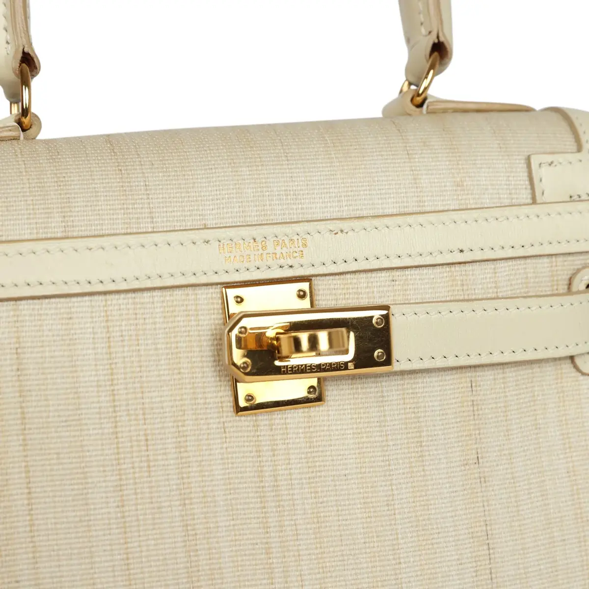 HERMÈS Vintage Hermes Kelly Sellier 20 Parchemin Crinoline and Box Gold Hardware | Thumbnail 8