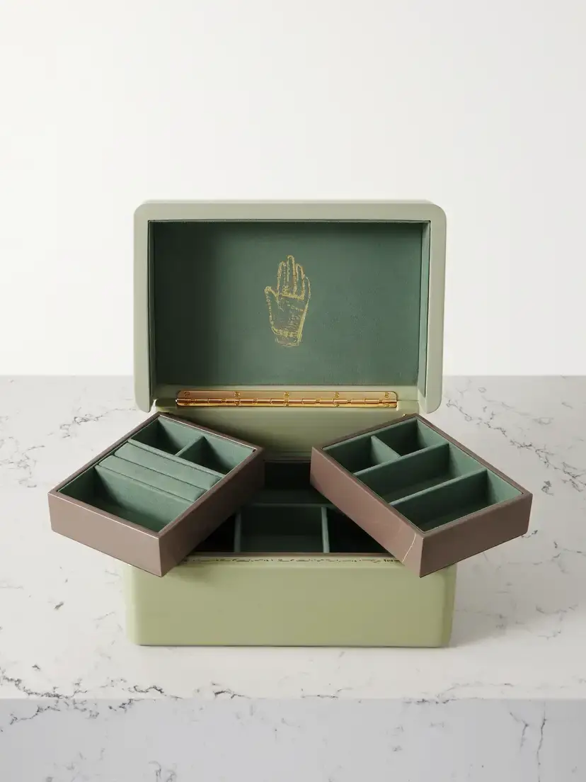 Trove Trunk Mini Lacquered Wood Jewelry Box | Image 1 Trove Trunk Mini Lacquered Wood Jewelry Box | Image 1