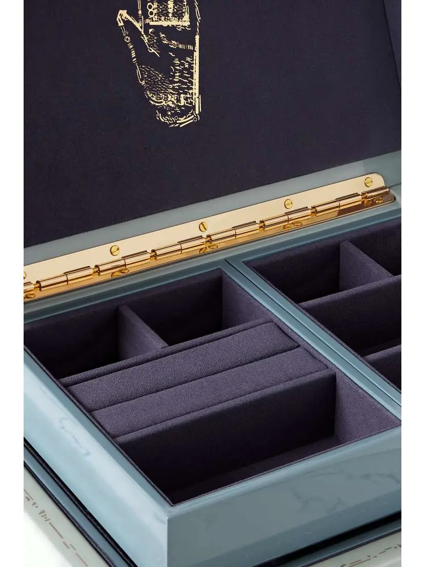 Trove Trunk Mini Lacquered Wood And Faux Suede Jewelry Box | Thumbnail 4 Trove Trunk Mini Lacquered Wood And Faux Suede Jewelry Box | Thumbnail 4