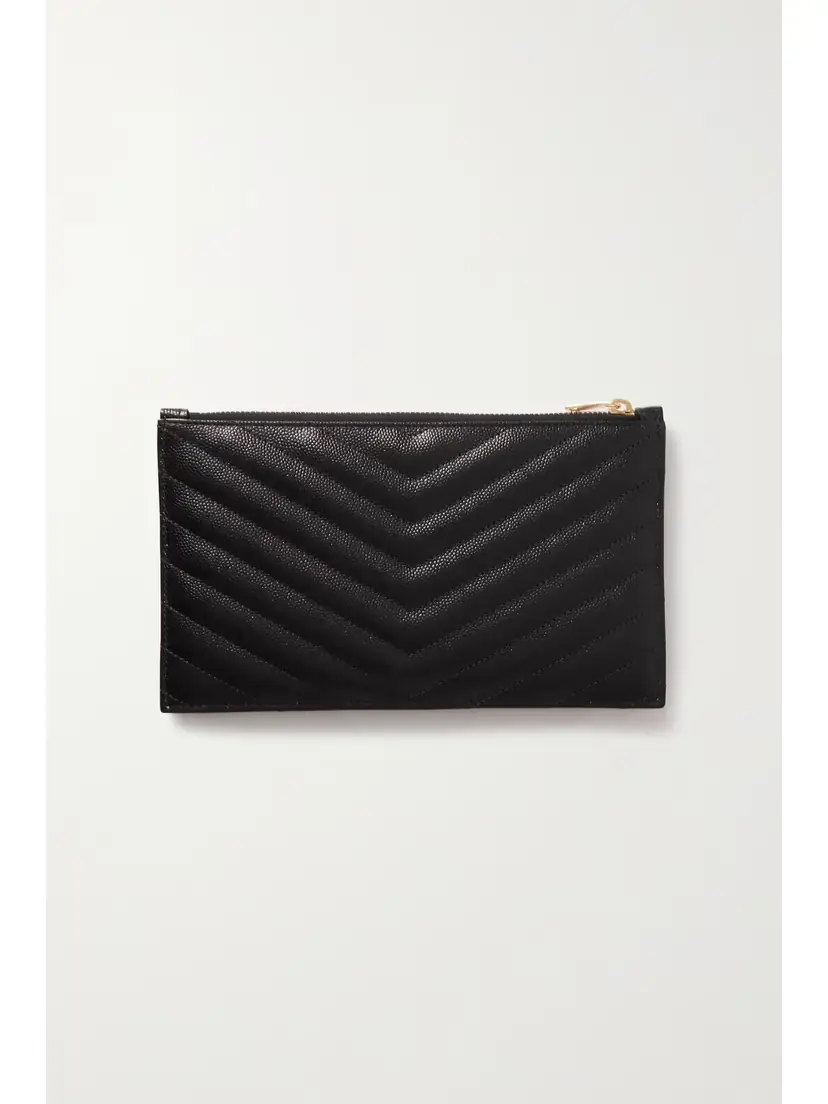Saint Laurent Monogramme Quilted Textured-leather Pouch | Thumbnail 3