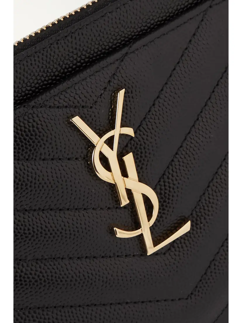 Saint Laurent Monogramme Quilted Textured-leather Pouch | Thumbnail 4