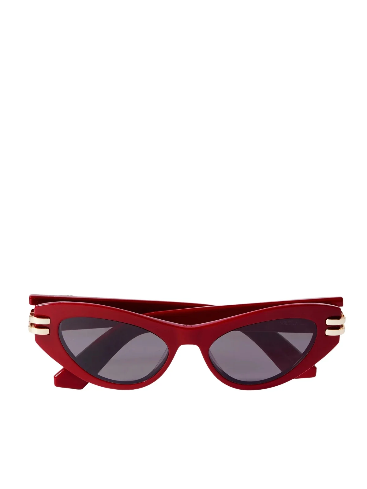 Cdior B1u Cat-eye Acetate And Gold-tone Sunglasses - Red