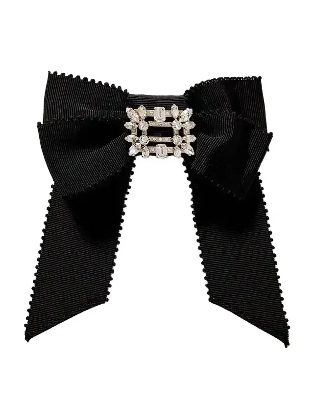 Broche Vivier Crystal-embellished Grosgrain Hair Clip Broche Vivier Crystal-embellished Grosgrain Hair Clip