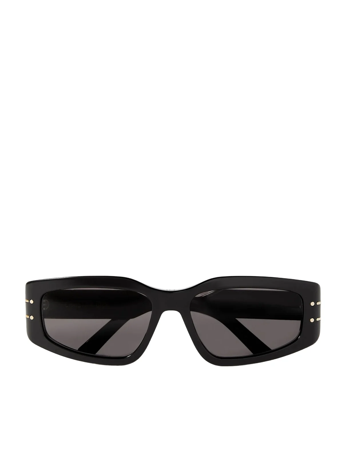 Diorsignature S9u Rectangular-frame Acetate And Gold-tone Sunglasses - Black