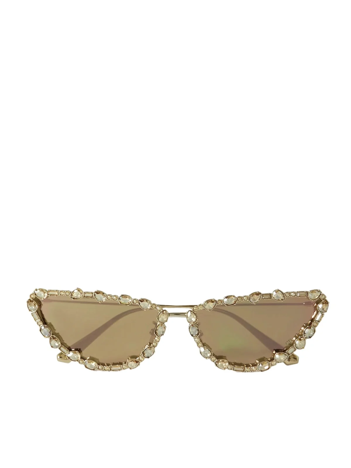 Missdior B1u Cat-eye Crystal-embellished Gold-tone Sunglasses