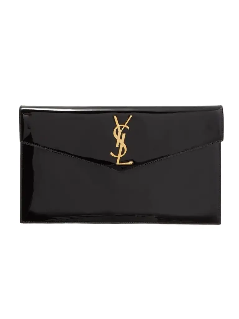 Saint Laurent Uptown Patent-leather Pouch | Image 1 Saint Laurent Uptown Patent-leather Pouch | Image 1