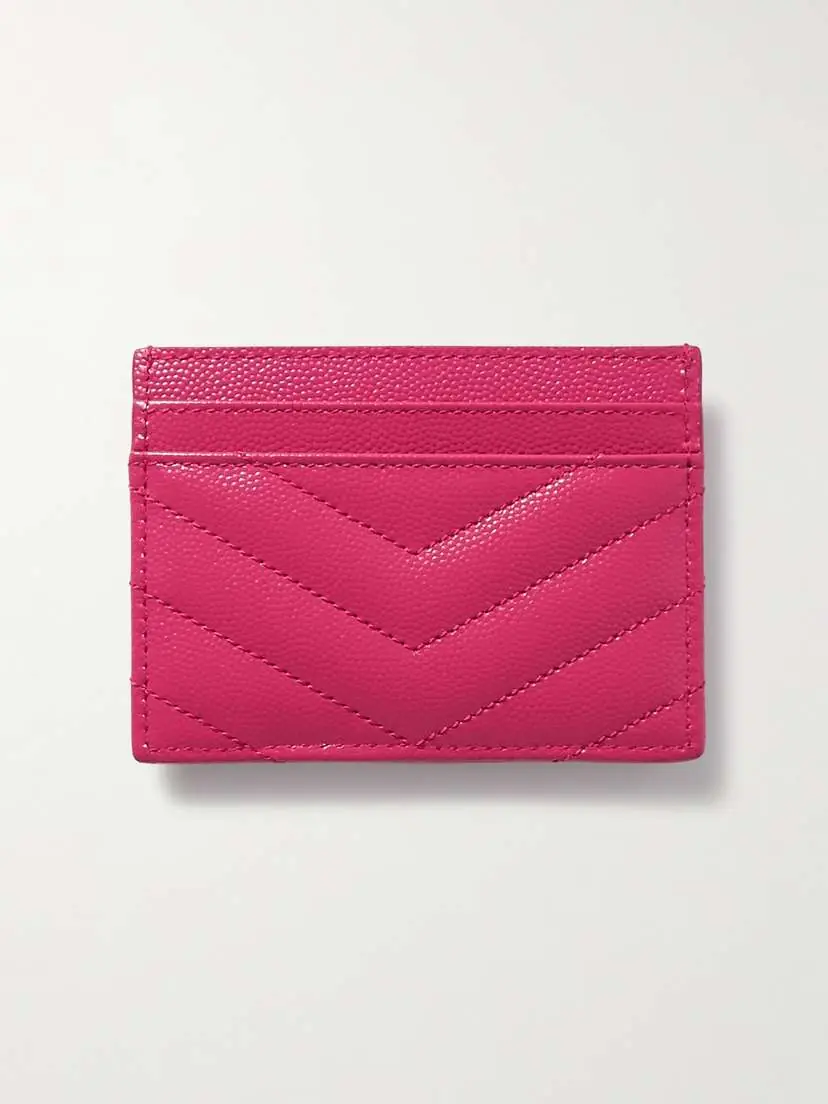 Saint Laurent Monogramme Quilted Textured-leather Cardholder | Thumbnail 2