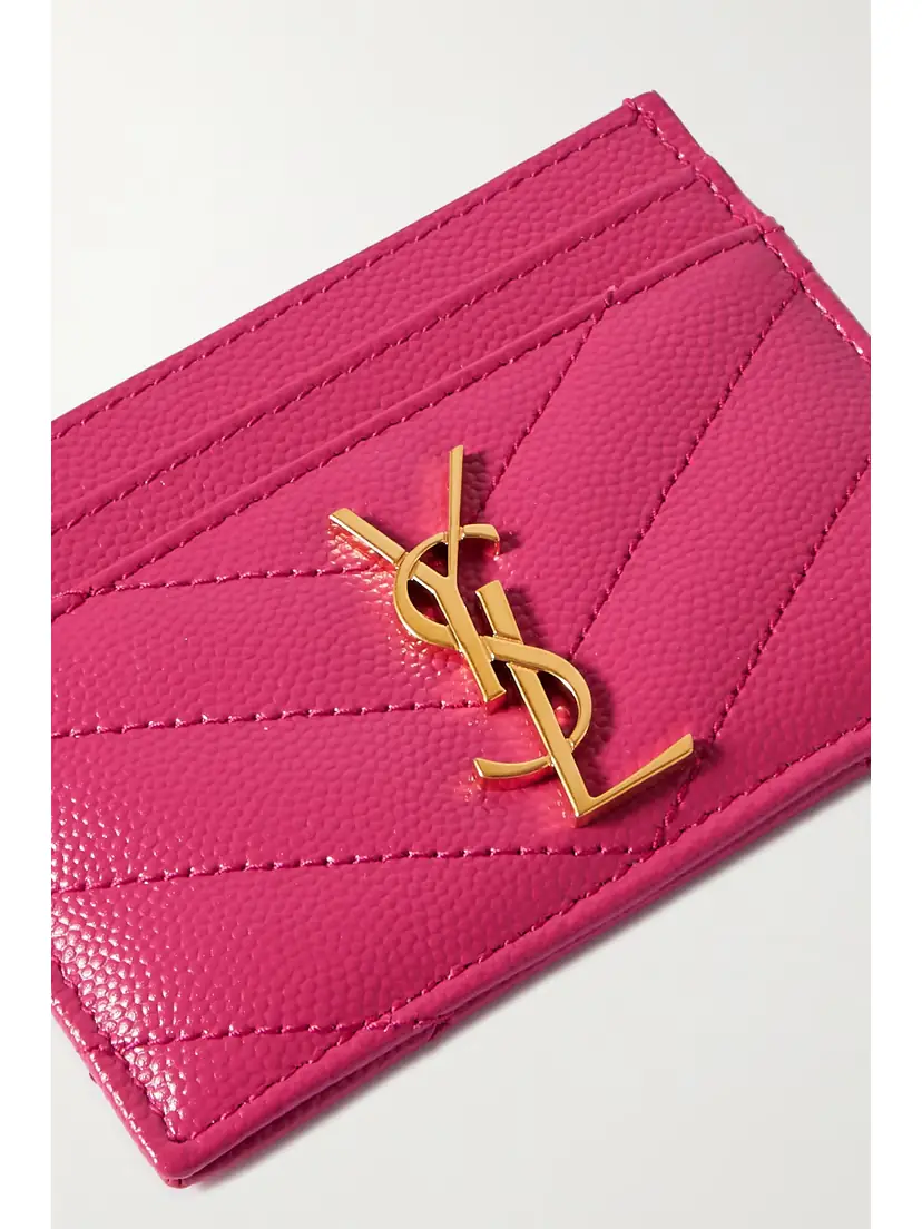 Saint Laurent Monogramme Quilted Textured-leather Cardholder | Thumbnail 3