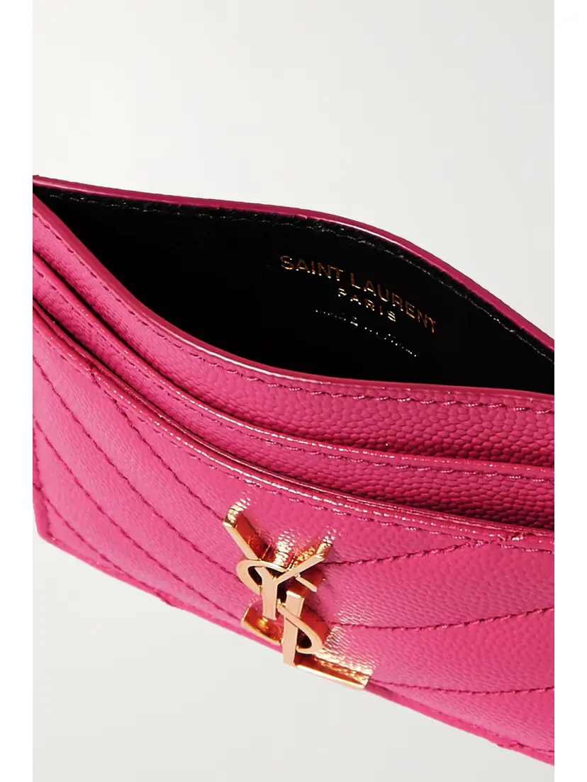 Saint Laurent Monogramme Quilted Textured-leather Cardholder | Thumbnail 4