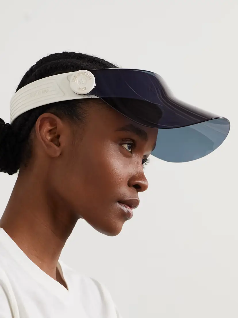 DIOR Eyewear Diorpacific V1u Perspex And Rubber Visor - Blue | Thumbnail 2