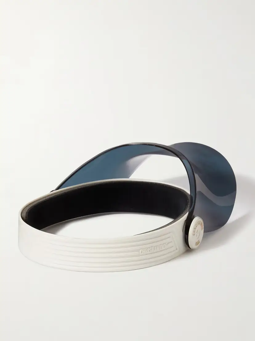 DIOR Eyewear Diorpacific V1u Perspex And Rubber Visor - Blue | Thumbnail 3