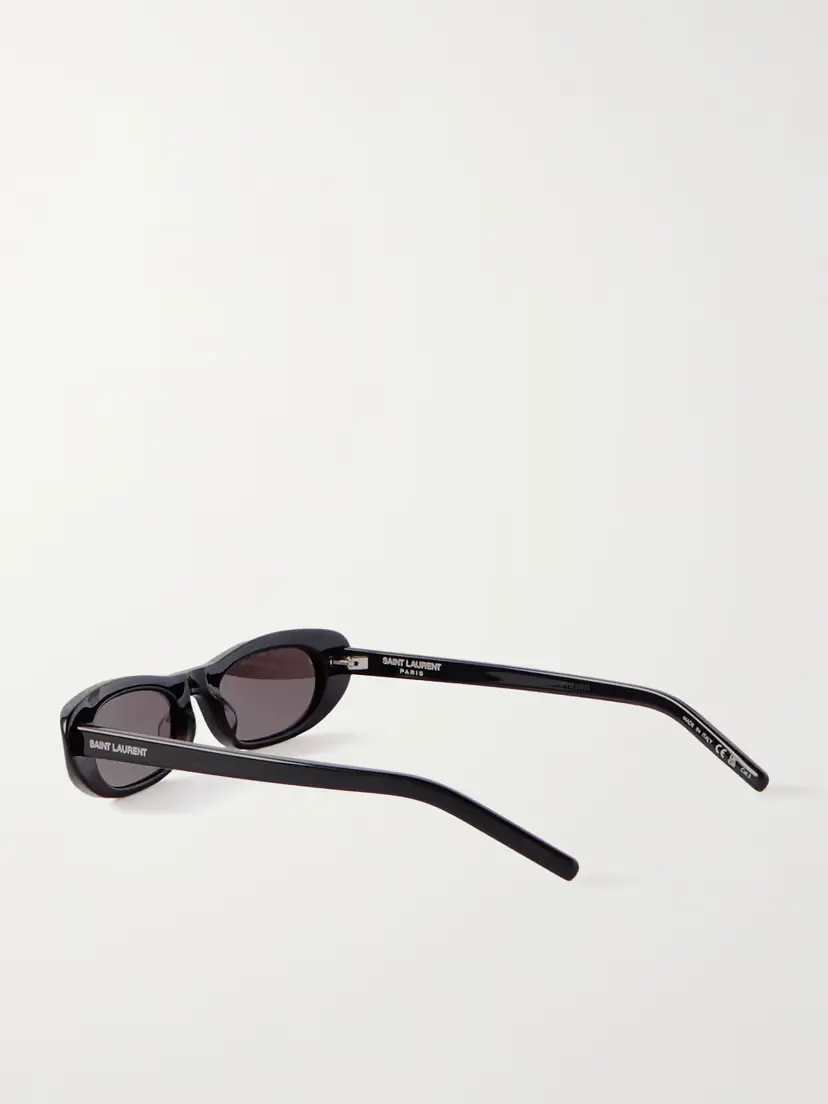 Saint Laurent Eyewear Shade Oval-frame Acetate Sunglasses | Thumbnail 3