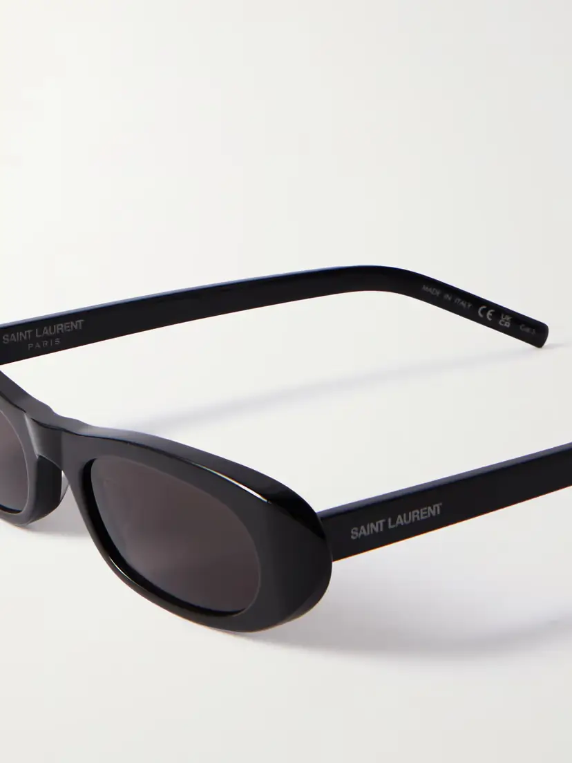 Saint Laurent Eyewear Shade Oval-frame Acetate Sunglasses | Thumbnail 4