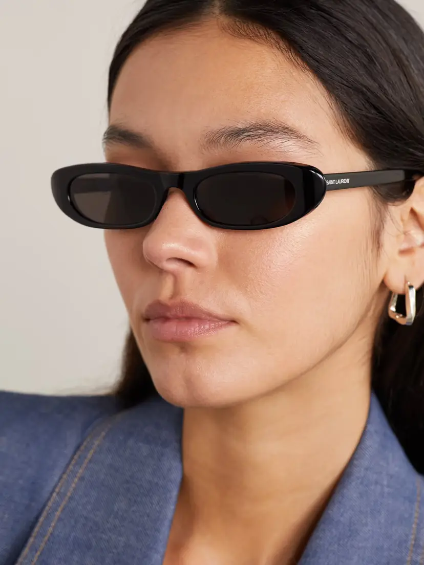 Saint Laurent Eyewear Shade Oval-frame Acetate Sunglasses | Thumbnail 6