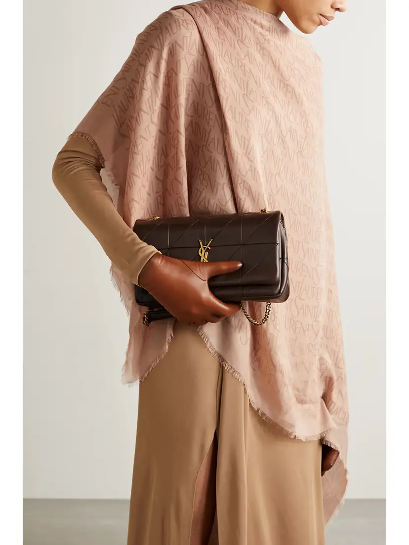 Saint Laurent Printed Modal And Cashmere-blend Twill Scarf | Thumbnail 4