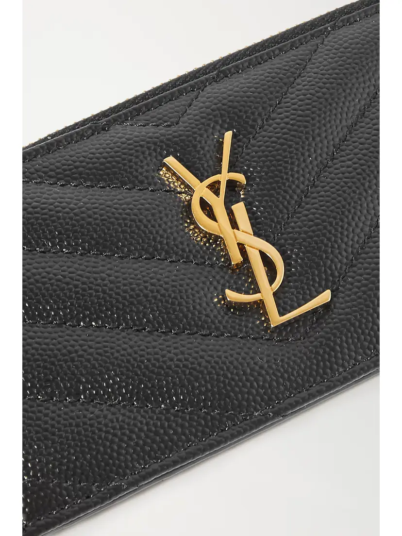 Saint Laurent Monogramme Small Quilted Textured-leather Wallet | Thumbnail 4