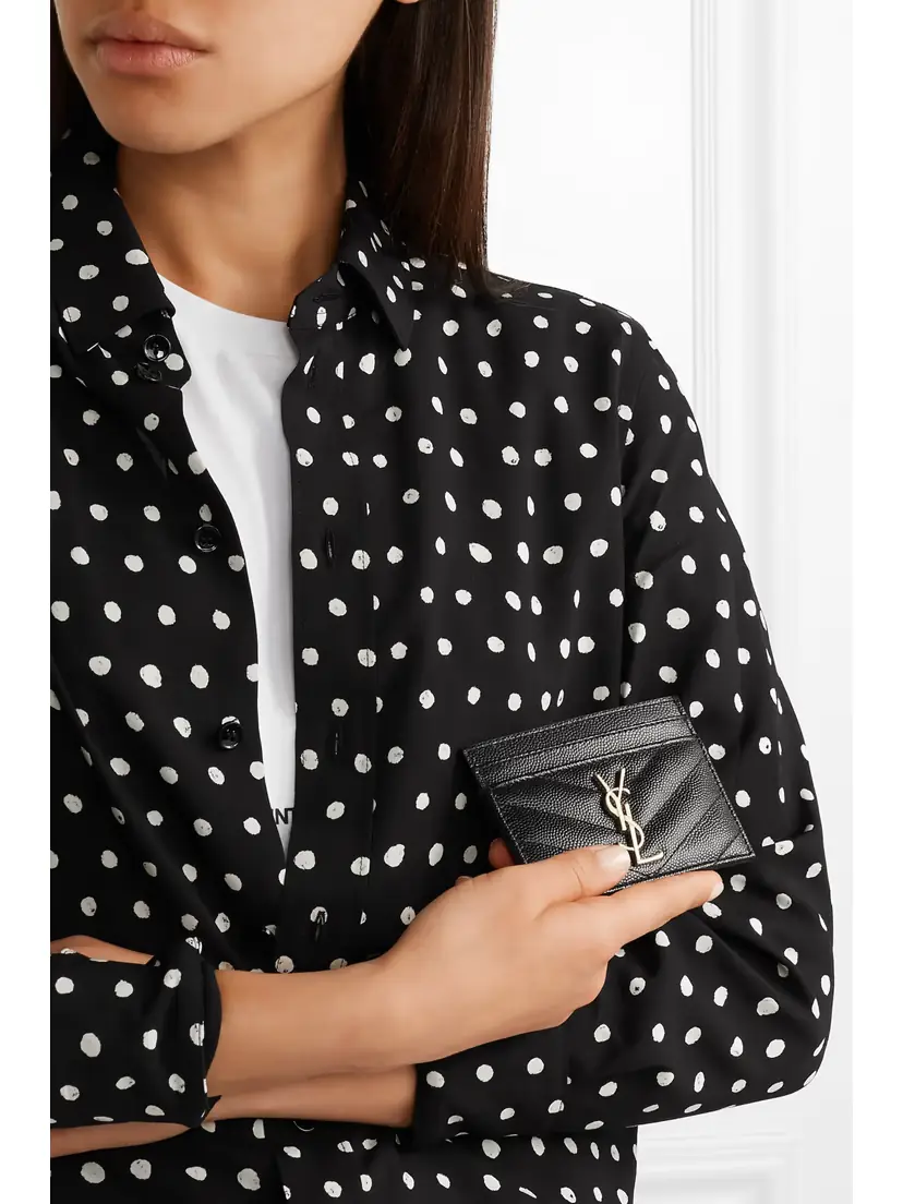Saint Laurent Monogramme Quilted Textured-leather Cardholder | Thumbnail 2 Saint Laurent Monogramme Quilted Textured-leather Cardholder | Thumbnail 2