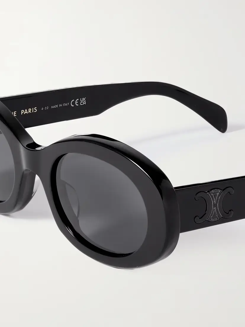 CELINE Eyewear Triomphe Oval-frame Acetate Sunglasses | Thumbnail 4 CELINE Eyewear Triomphe Oval-frame Acetate Sunglasses | Thumbnail 4