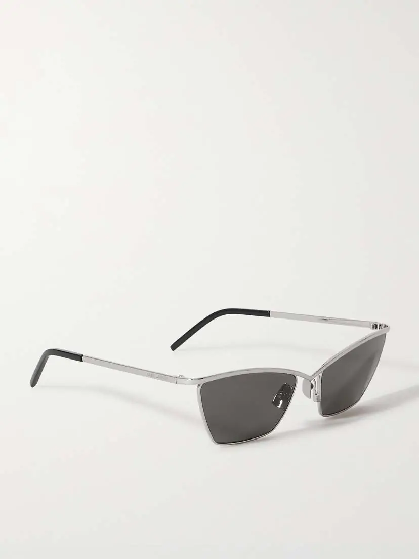 Saint Laurent Eyewear Cat-eye Silver-tone And Acetate Sunglasses | Thumbnail 3 Saint Laurent Eyewear Cat-eye Silver-tone And Acetate Sunglasses | Thumbnail 3