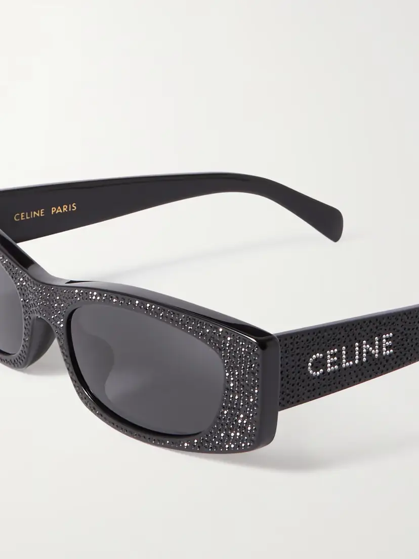 CELINE Eyewear Animation Crystal-embellished Cat-eye Acetate Sunglasses | Thumbnail 4