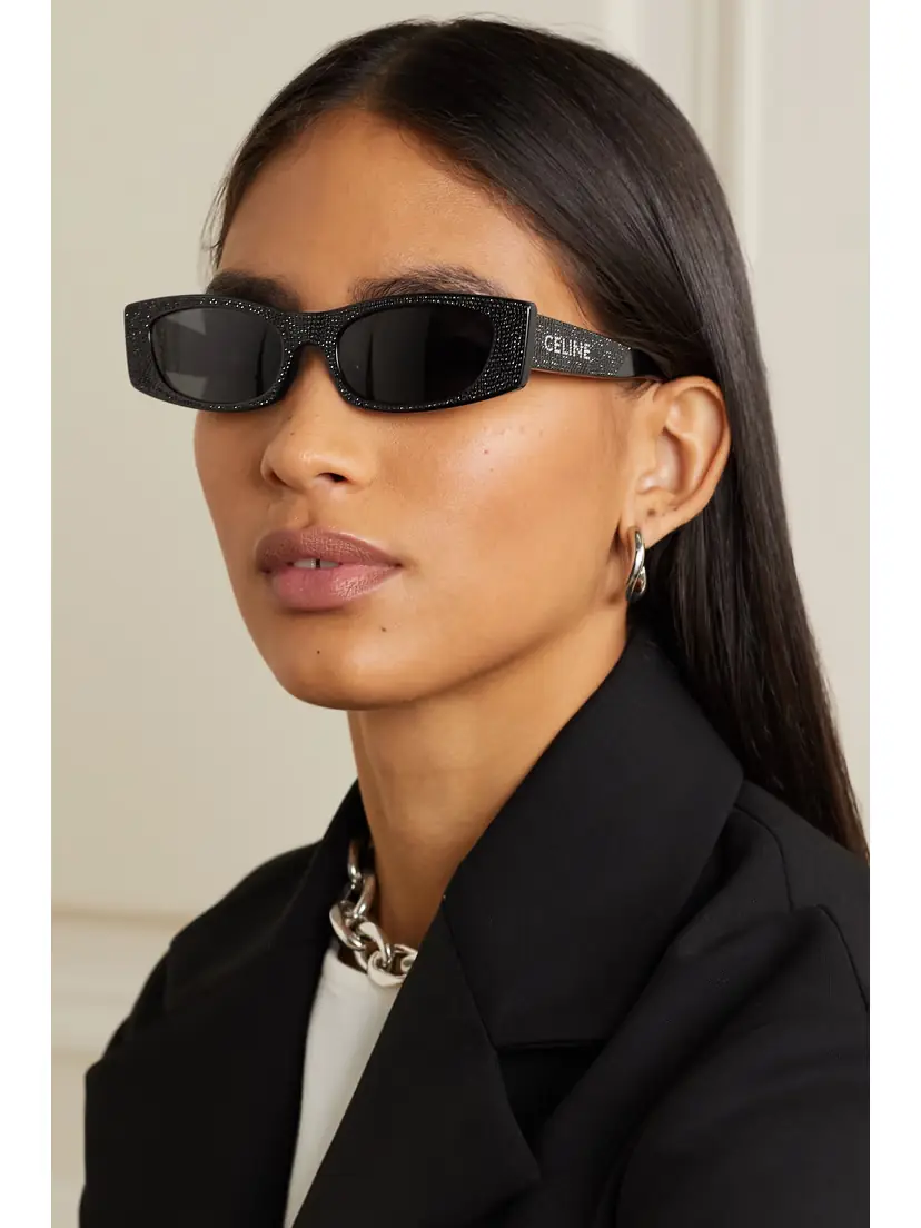 CELINE Eyewear Animation Crystal-embellished Cat-eye Acetate Sunglasses | Thumbnail 5