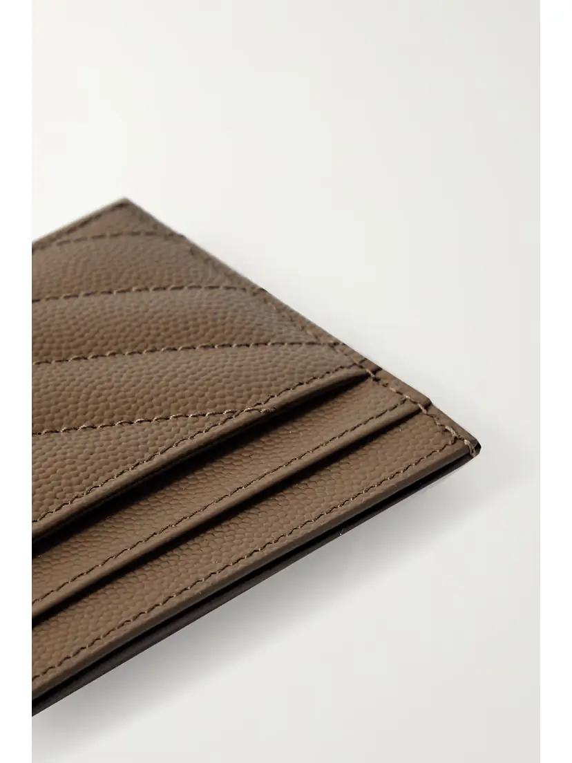 Saint Laurent Monogramme Quilted Textured-leather Cardholder | Thumbnail 3