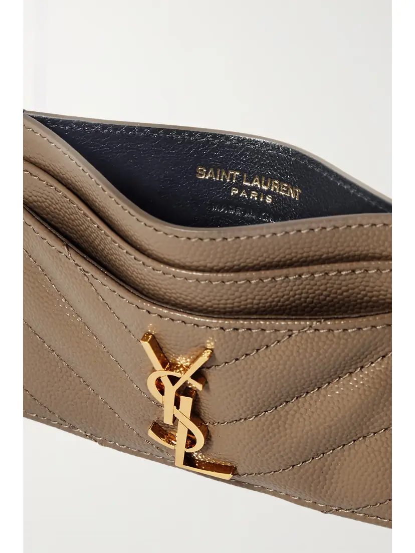Saint Laurent Monogramme Quilted Textured-leather Cardholder | Thumbnail 4