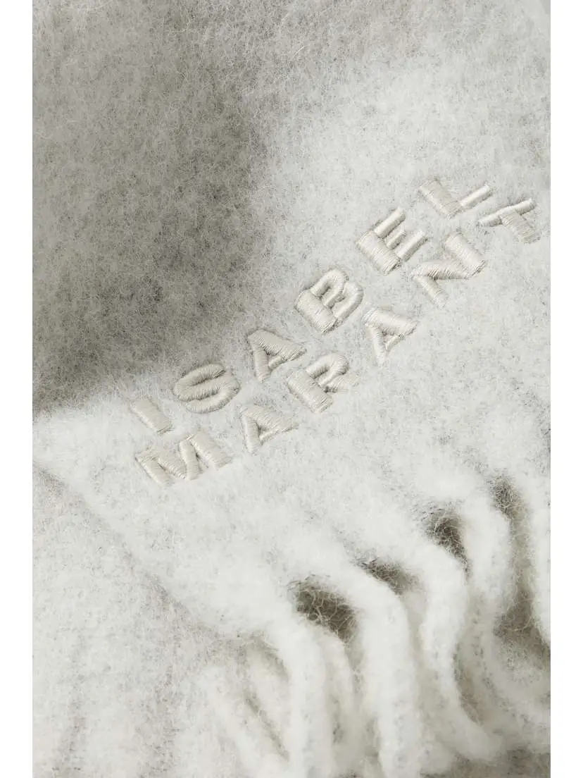 Isabel Marant Firny Fringed Embroidered Alpaca-blend Scarf | Thumbnail 3 Isabel Marant Firny Fringed Embroidered Alpaca-blend Scarf | Thumbnail 3
