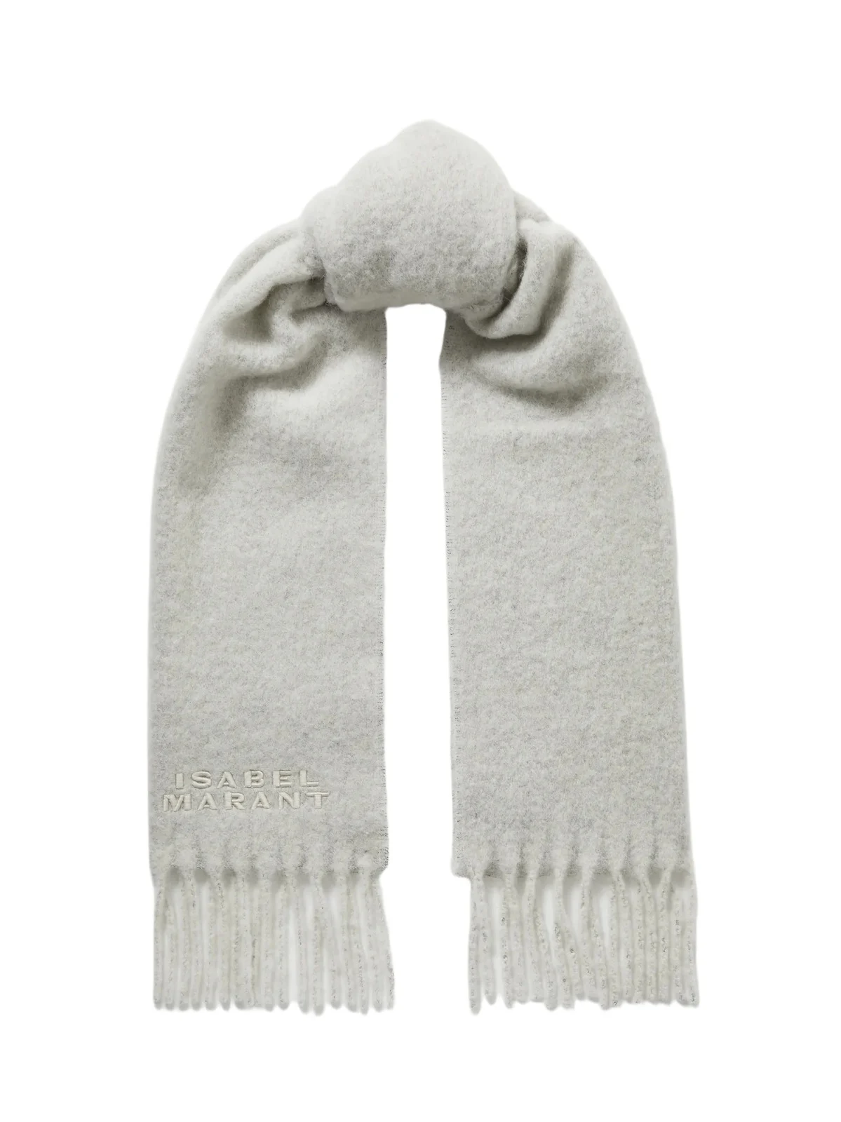 Isabel Marant Firny Fringed Embroidered Alpaca-blend Scarf
