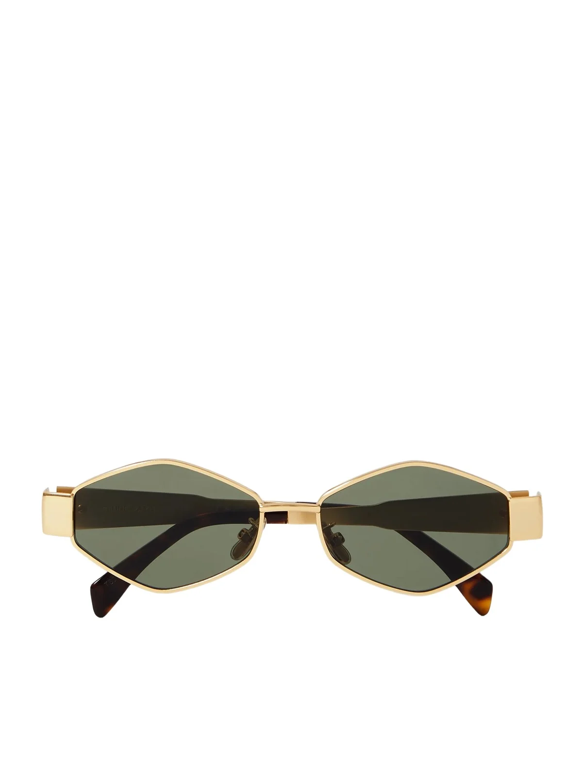 CELINE Eyewear Triomphe Hexagon-frame Gold-tone Sunglasses