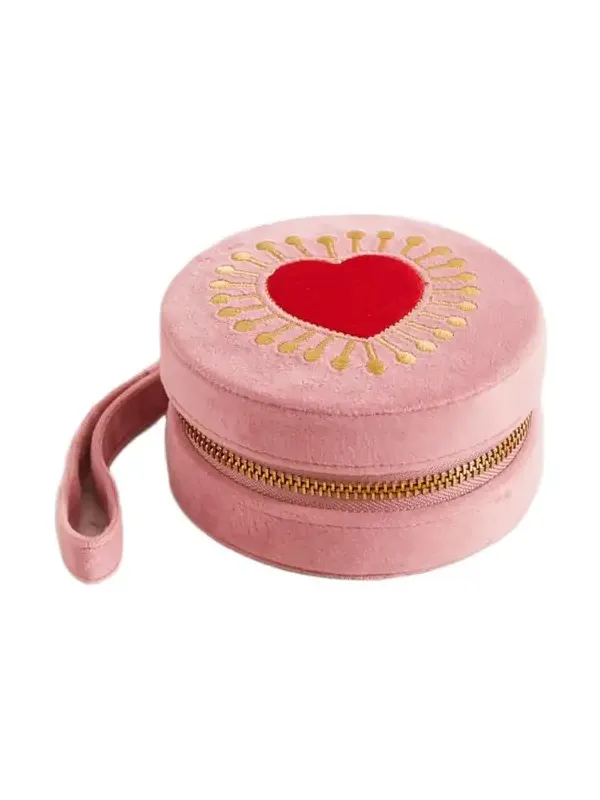 L’Atelier Nawbar Sacred Heart Embroidered Velvet Jewelry Box