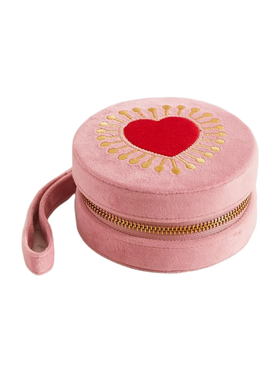 L’Atelier Nawbar Sacred Heart Embroidered Velvet Jewelry Box