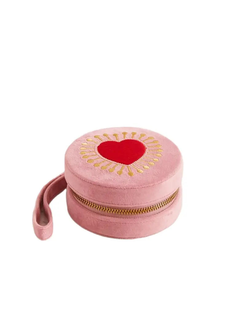 L’Atelier Nawbar Sacred Heart Embroidered Velvet Jewelry Box