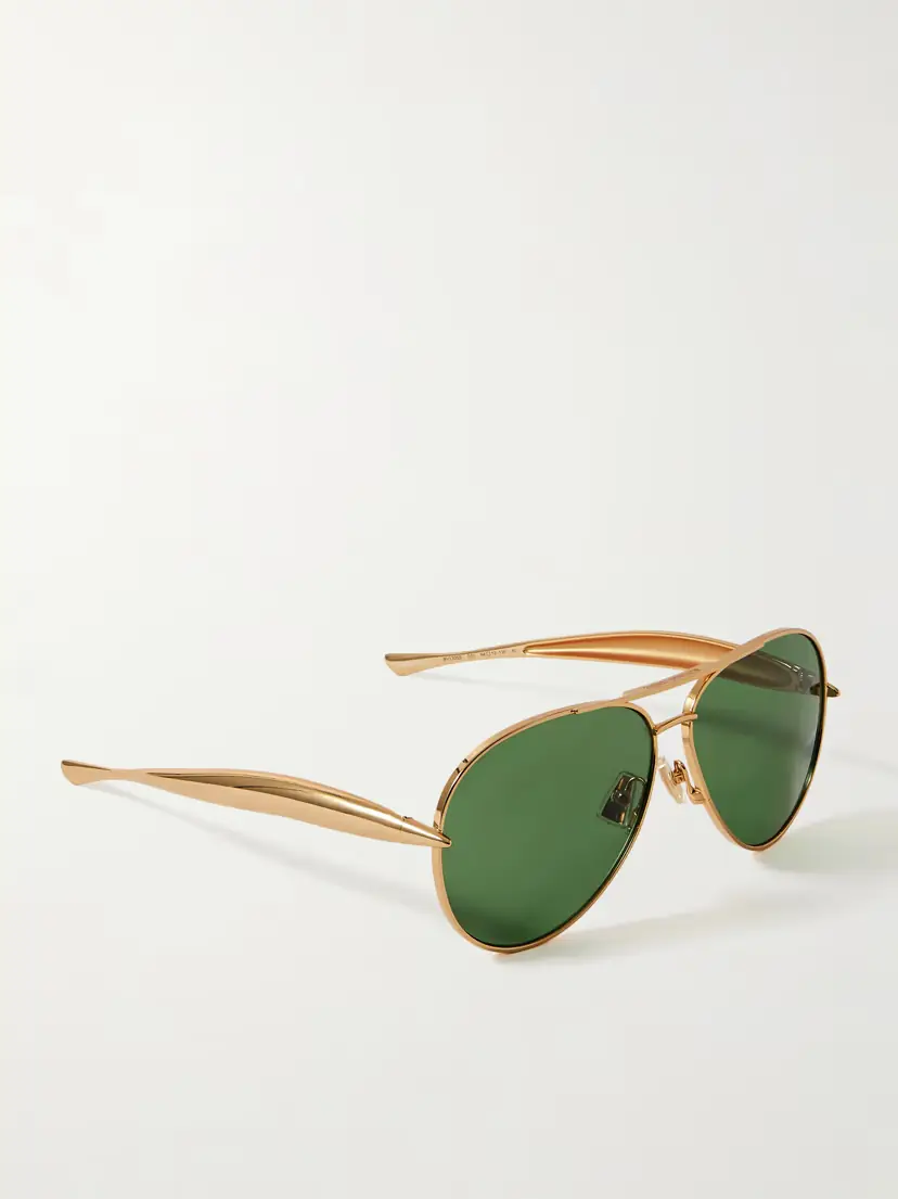 Bottega Veneta Eyewear Sardine Aviator-style Gold-tone Sunglasses | Thumbnail 3 Bottega Veneta Eyewear Sardine Aviator-style Gold-tone Sunglasses | Thumbnail 3