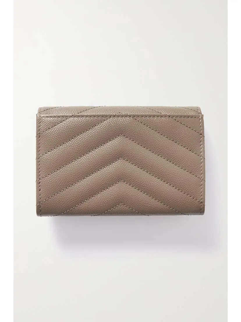 Saint Laurent Monogramme Envelope Quilted Textured-leather Wallet | Thumbnail 3