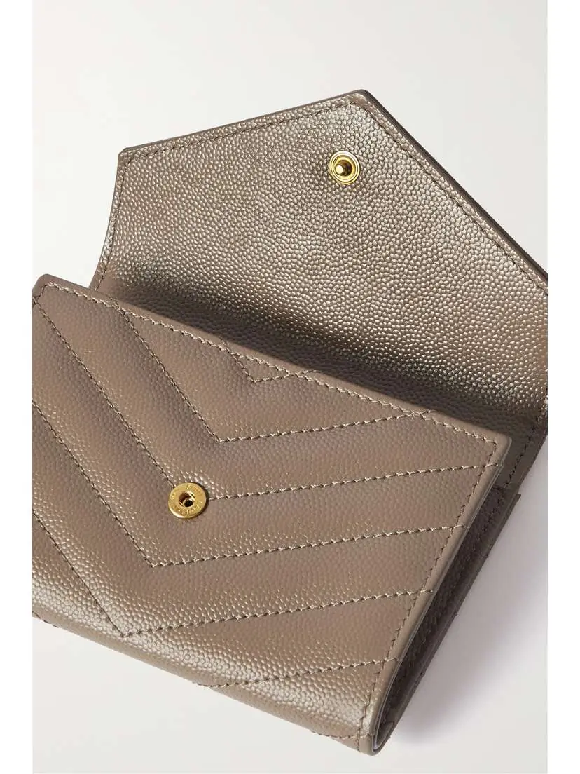 Saint Laurent Monogramme Envelope Quilted Textured-leather Wallet | Thumbnail 5