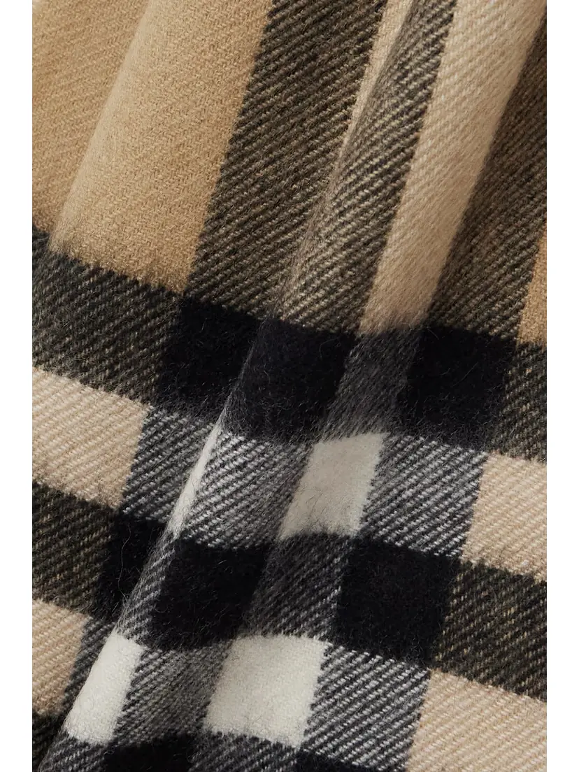 Burberry Fringed Checked Cashmere Scarf | Thumbnail 3 Burberry Fringed Checked Cashmere Scarf | Thumbnail 3