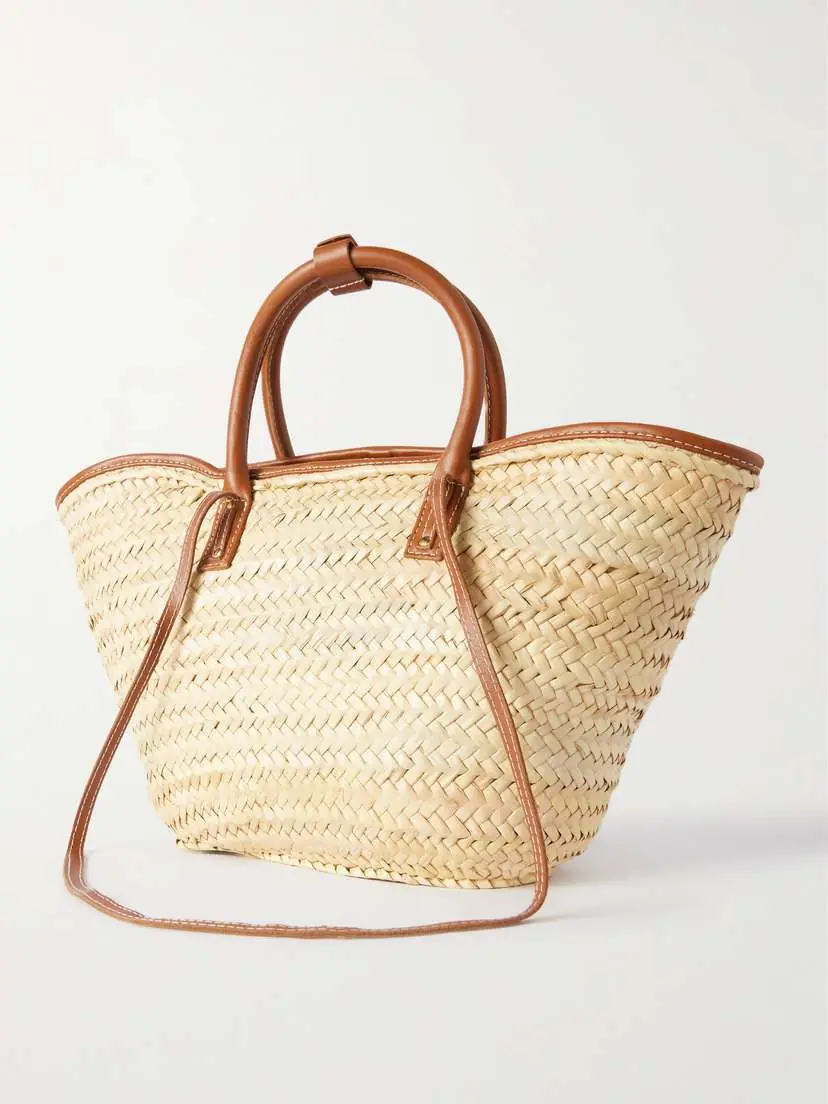 Jacquemus Le Panier Soli Leather-trimmed Raffia Tote | Thumbnail 3