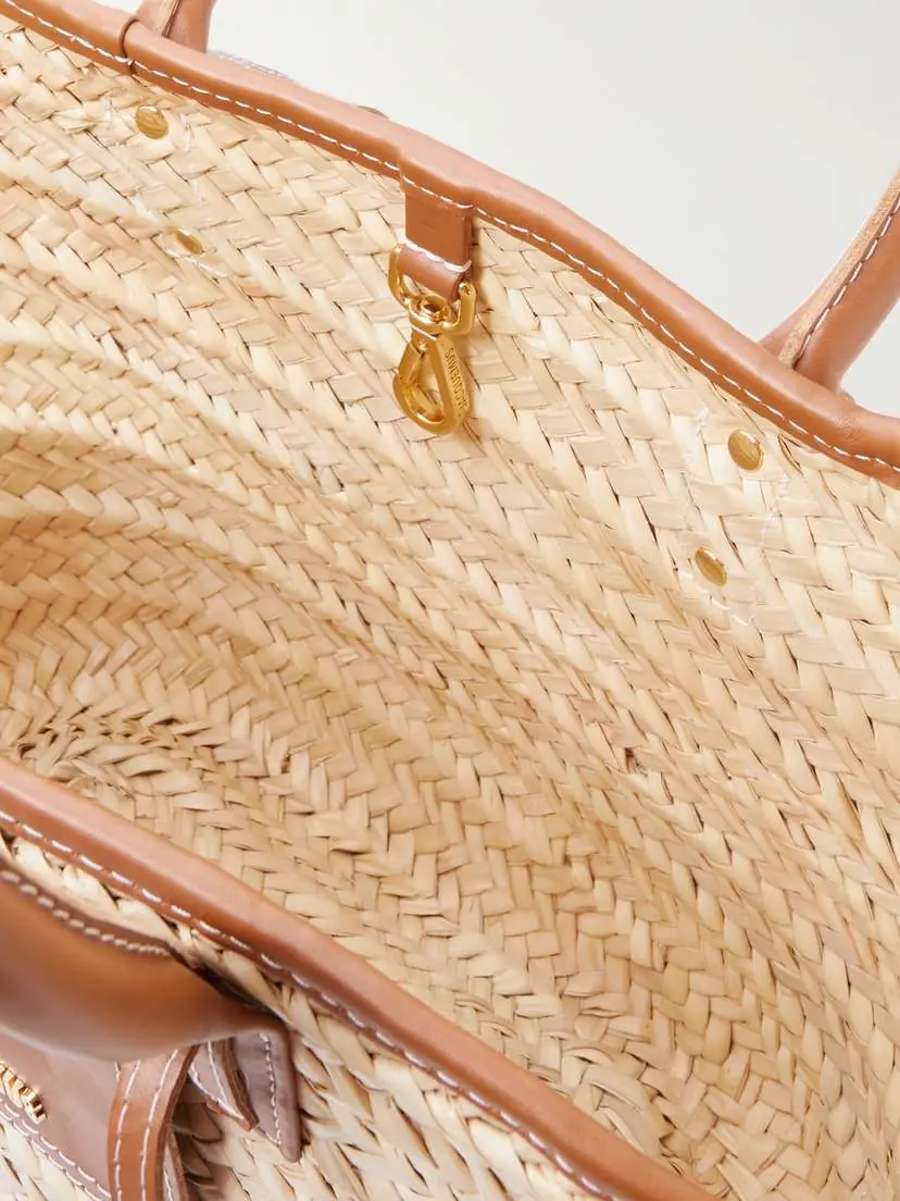 Jacquemus Le Panier Soli Leather-trimmed Raffia Tote | Thumbnail 5