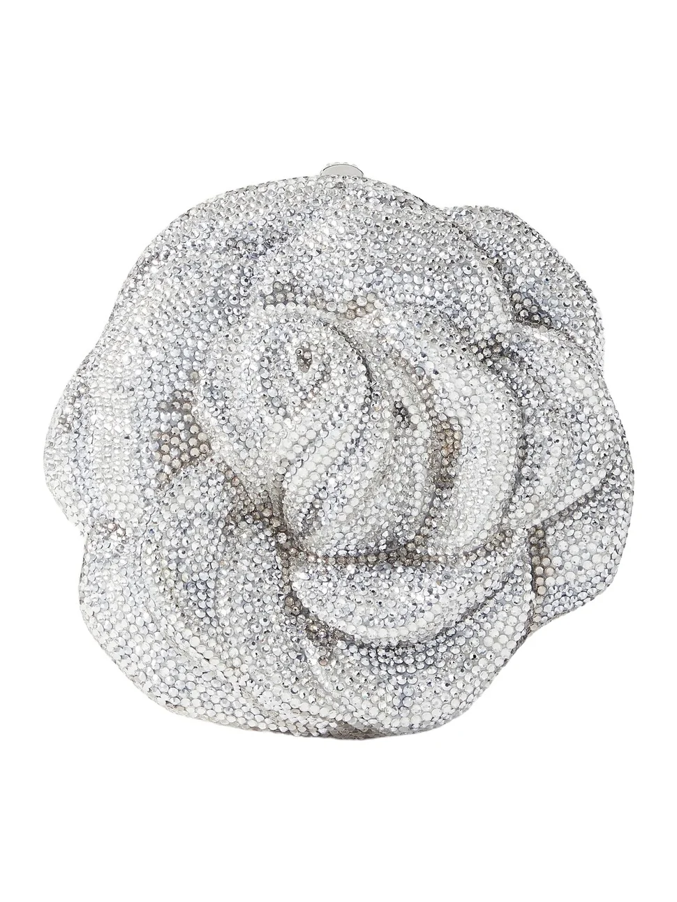 Rose Desiree Crystal-embellished Silver-tone Clutch